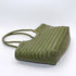 <tc>Carmel - Bolso de piel auténtica tejida a mano en forma de U Verde</tc>